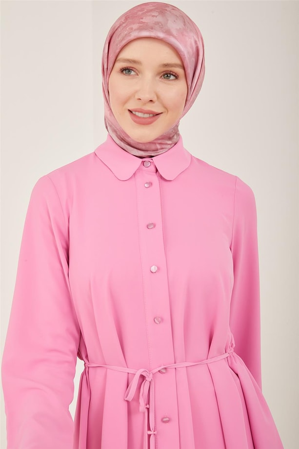Armine Arkası Tünelli Gömlek 23Y3337 Pembe
