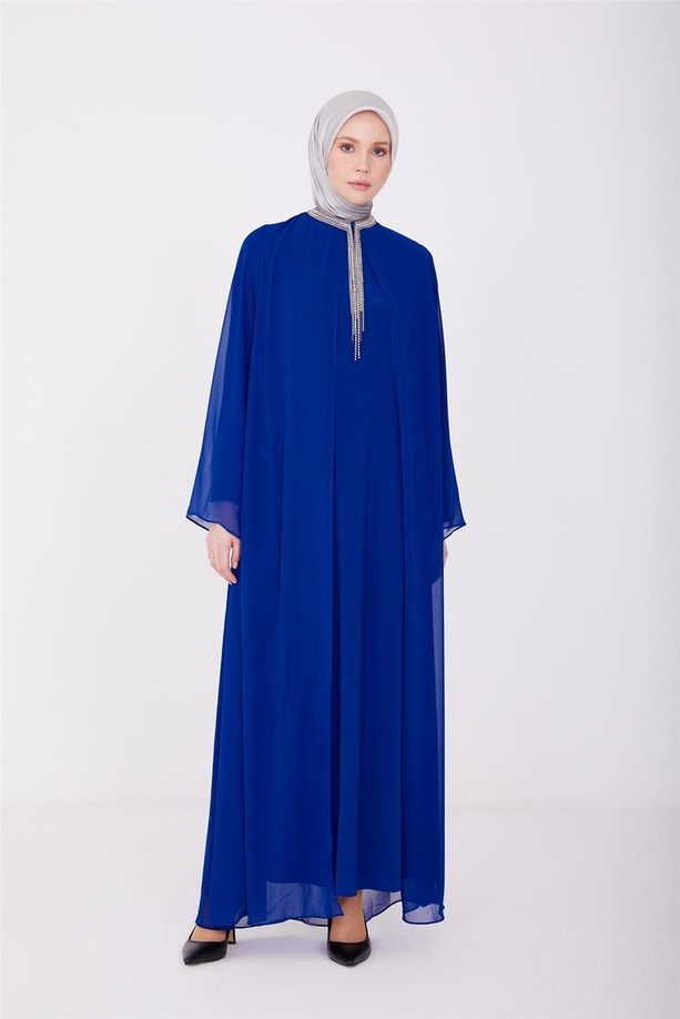 Armine Abiye Elbise 23YD3345 İndigo
