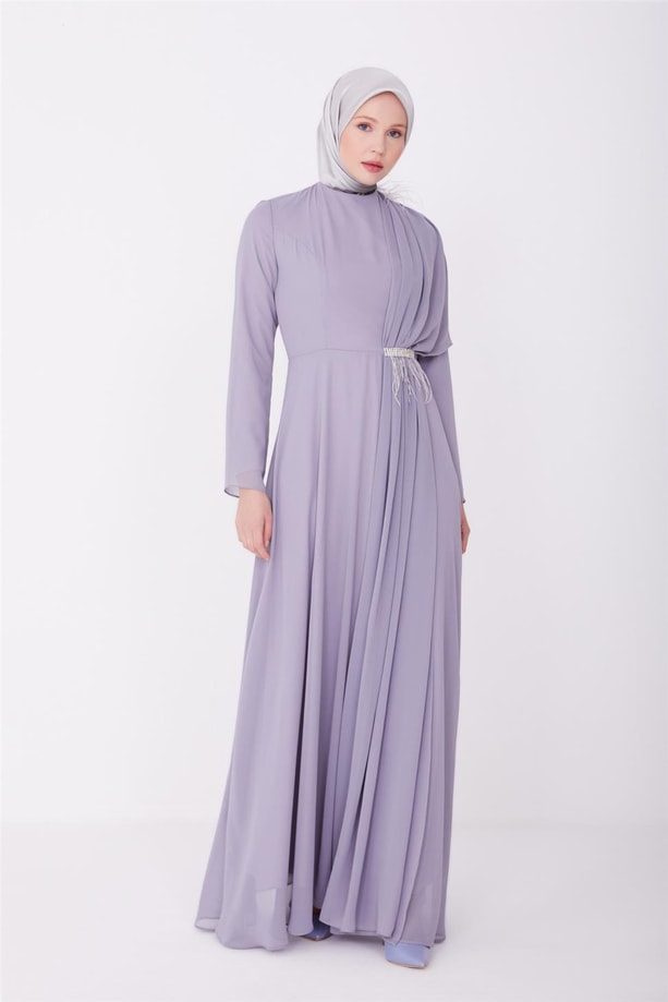 Armine Abiye Elbise 23YD3347 Gri