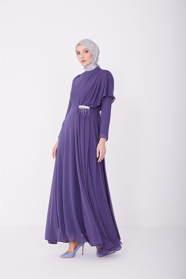 Armine Abiye Elbise 23YD3347 İndigo