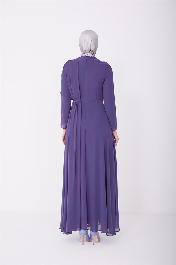 Armine Abiye Elbise 23YD3347 İndigo