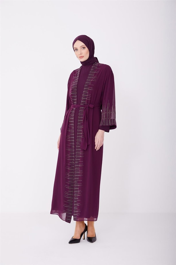 Armine Abiye Elbise 23YD3348 Mor