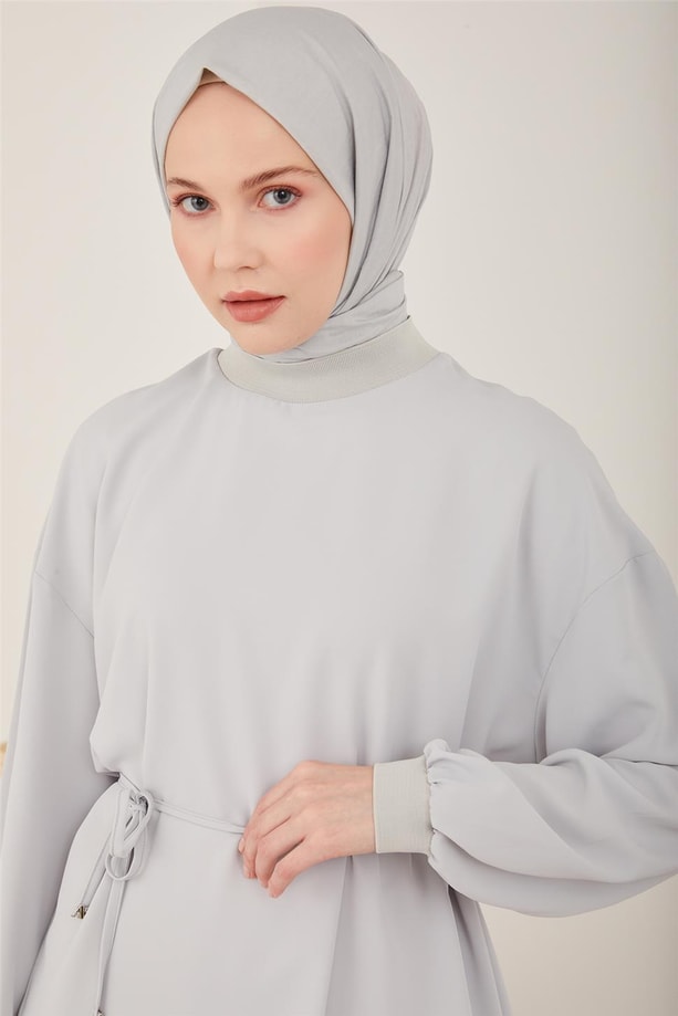 Armine Ribanalı Bluz 23Y3349 Gri