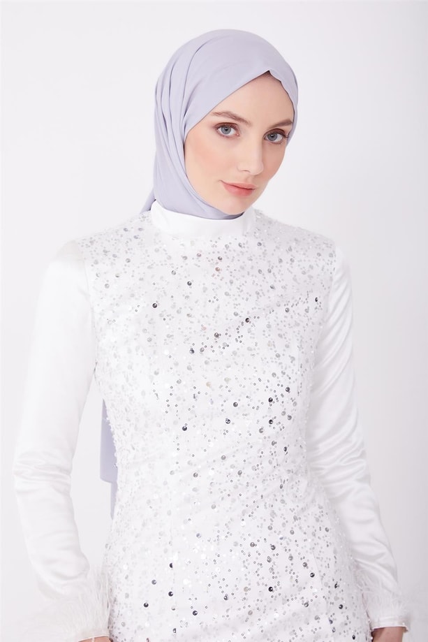 Armine Abiye Elbise 23YD3350 Beyaz