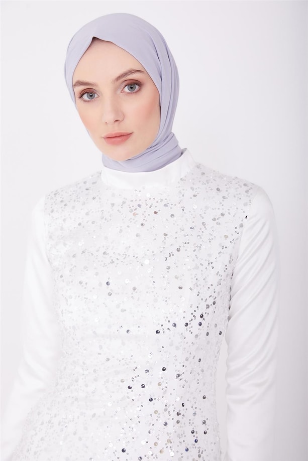 Armine Abiye Elbise 23YD3350 Beyaz