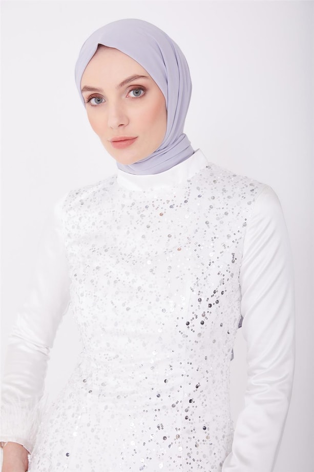 Armine Abiye Elbise 23YD3350 Beyaz