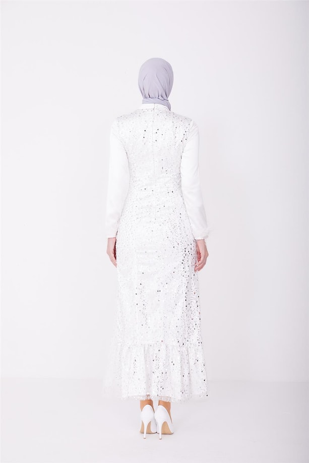 Armine Abiye Elbise 23YD3350 Beyaz