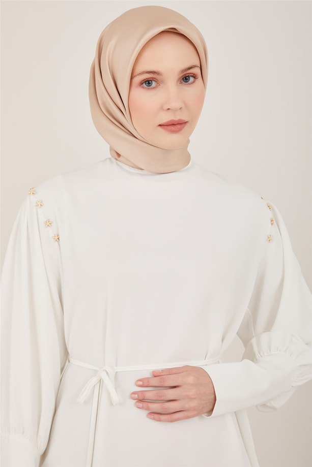 Armine Beli Bağlamalı Bluz 23Y3352 Ekru