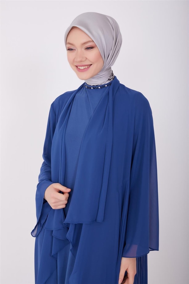 Armine Abiye Elbise 23Yd3359 İndigo