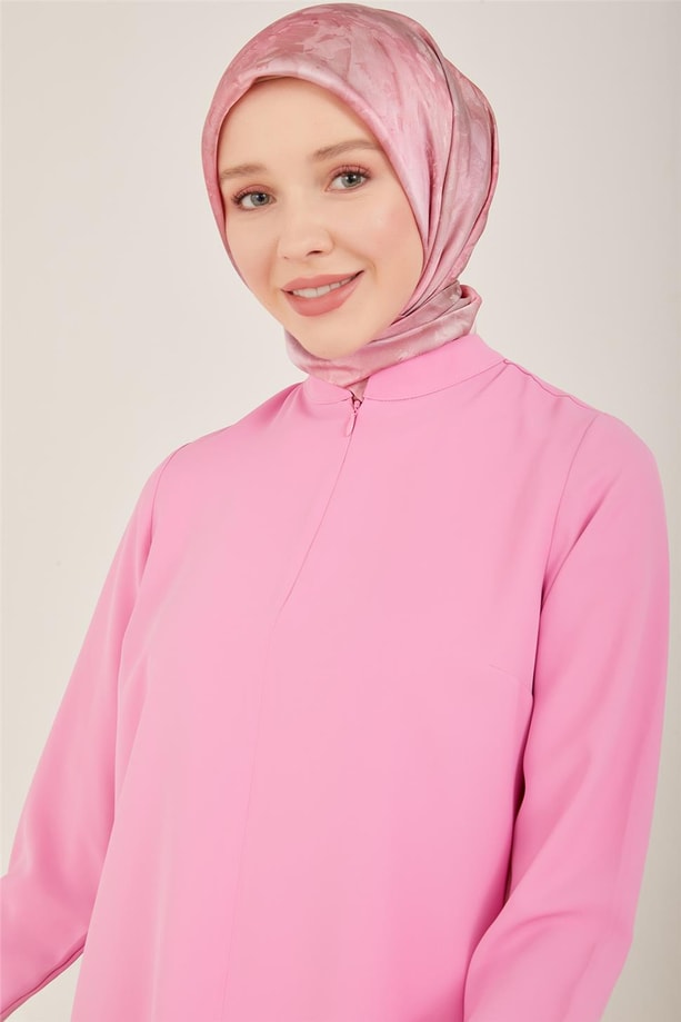 Önü gizli fermuar detaylı bluz 23Y3359 Pembe