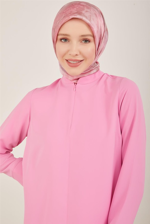Önü gizli fermuar detaylı bluz 23Y3359 Pembe
