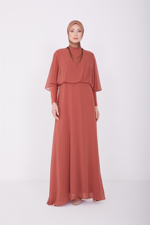 Armine Abiye Elbise 23YD3361 Kiremit