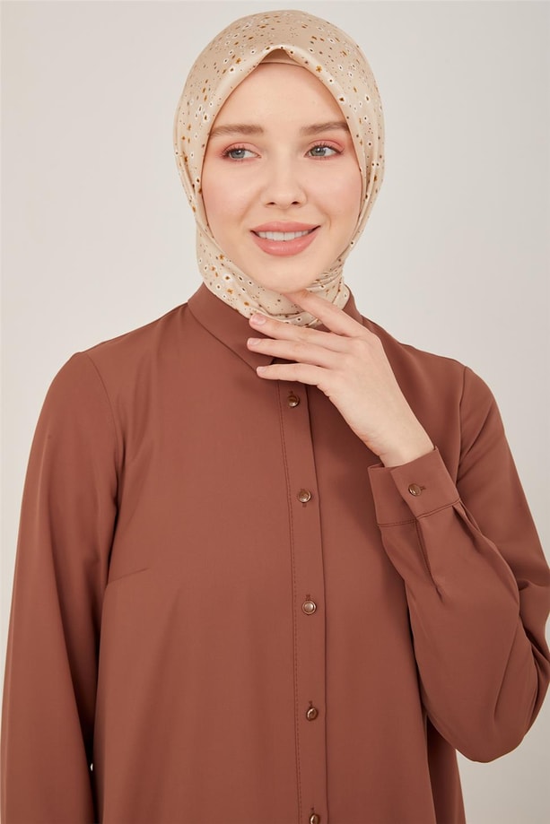 Armine Uzun Kollu Armine Logolu Tunik 21KH411 Bronz