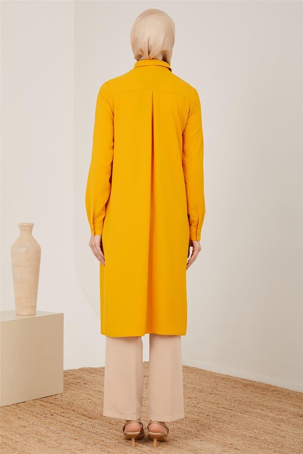 Armine Uzun Kollu Armine Logolu Tunik 21KH411 Bal Köpüğü