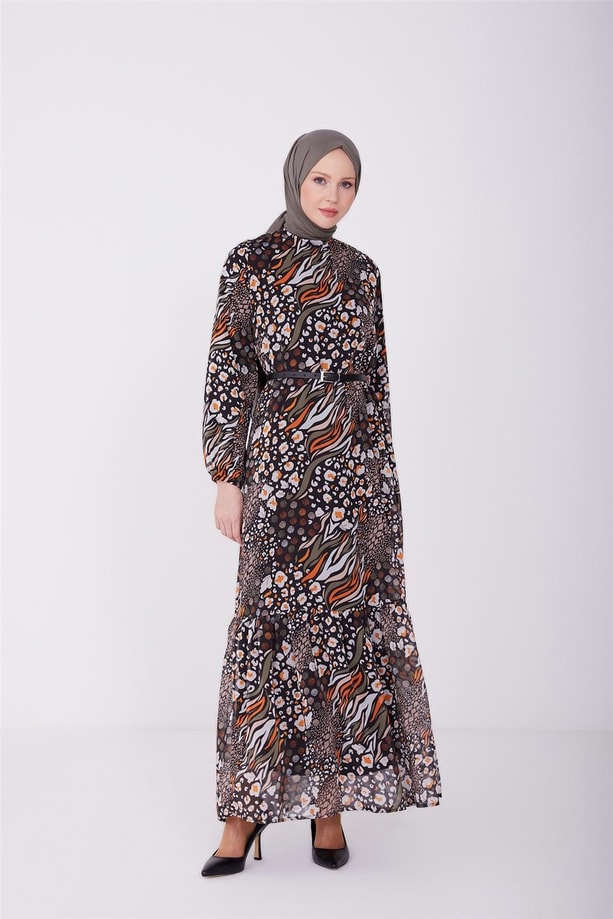 Armine Elbise 23YD4321 Oranj