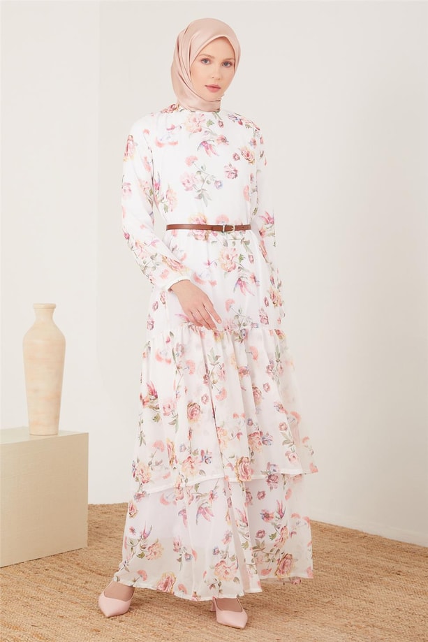 Armine Elbise 23YD4354 Ekru