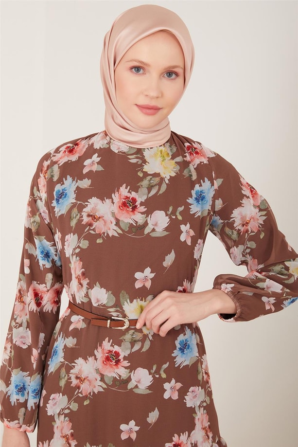 Armine Elbise 23YD4354 Kahverengi