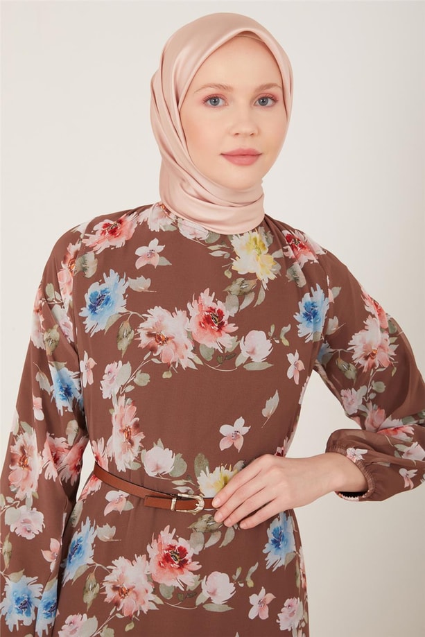 Armine Elbise 23YD4354 Kahverengi