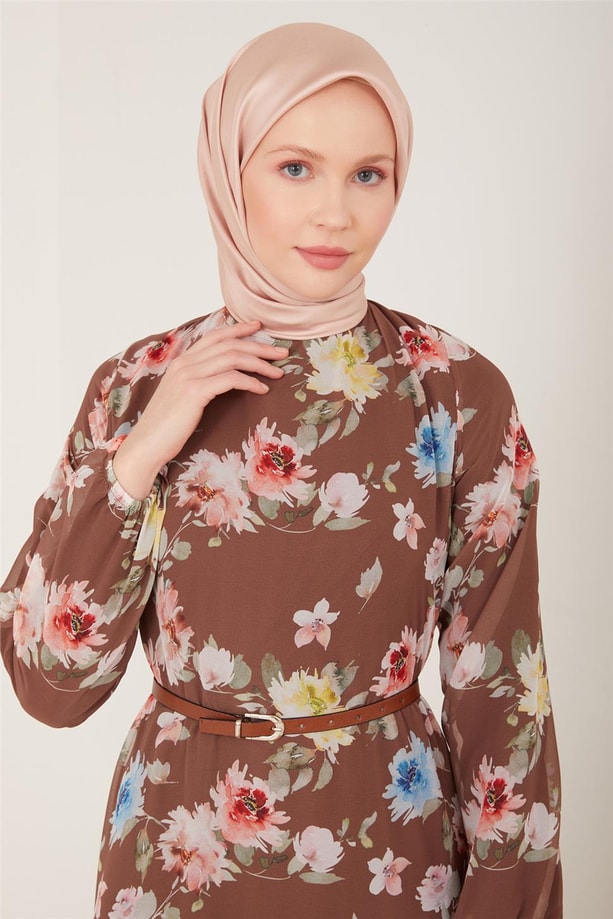 Armine Elbise 23YD4354 Kahverengi