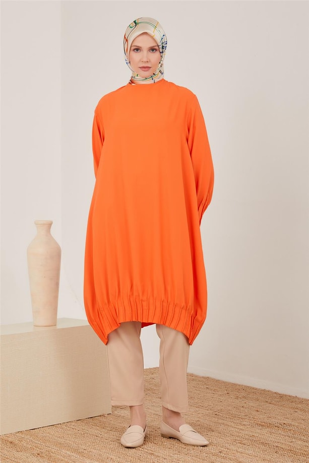 Armine Nervürlü Tunik 23Y4404 Mercan