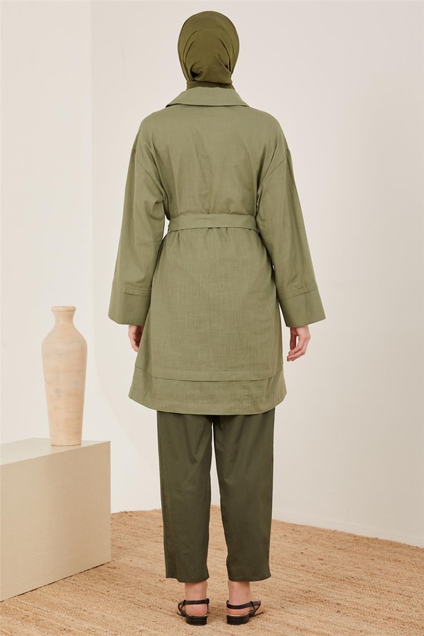 Armine İkili Giyilmiş Gibi Görünen Tunik 23Y4426 Haki