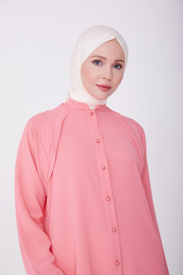 Armine Omuzları Drapeli Tunik 23Y4431 Şeker Pembe