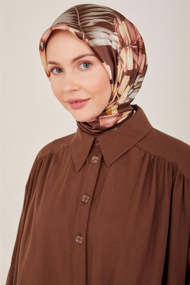 Armine Naturel Kumaştan Tunik 23Y4432 Bitter