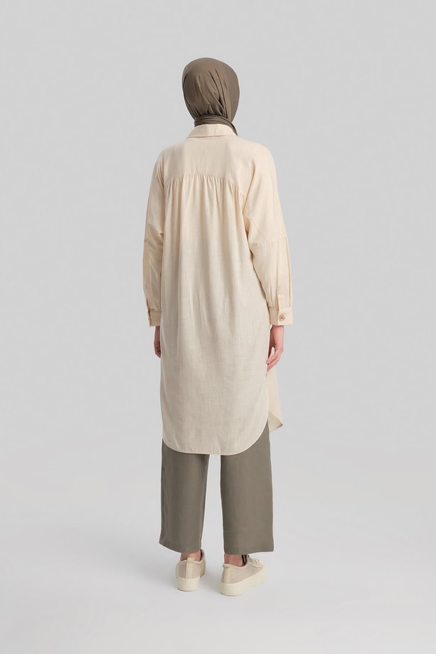 Armine Naturel Kumaştan Tunik 23Y4432 Aytaşı