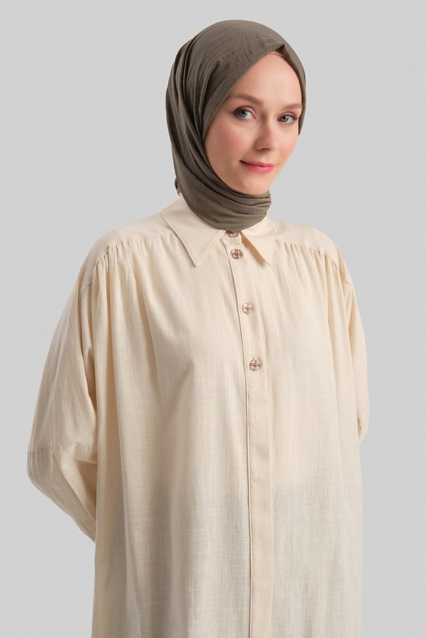 Armine Naturel Kumaştan Tunik 23Y4432 Aytaşı