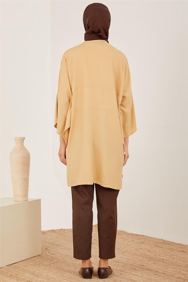 Armine Kimono Kollu Naturel Tunik 23Y4435 Bej