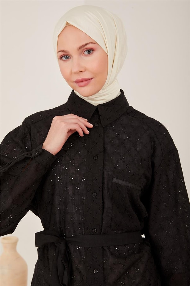 Armine Cepli Brode Tunik 23Y4444 Siyah