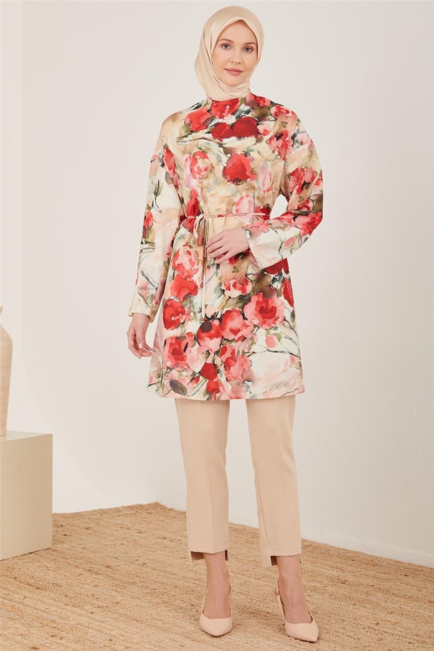 23Y4458 Armine Empirme Tunik 23Y4458 Kiraz