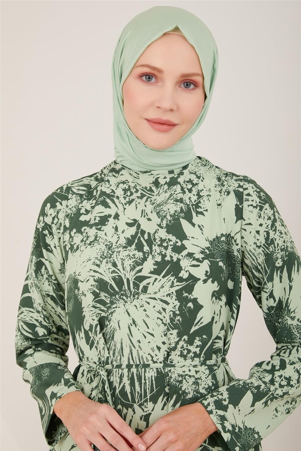 Armine Desenli Belden Bağlamalı Tunik 23Y4461 Haki