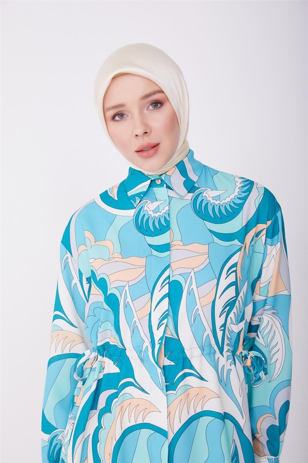 Armine Beli Ayarlanabilir Tunik 23Y4462 Deniz Yeşili