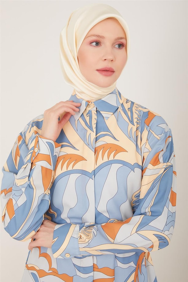 Armine Beli Yandan Tünelli Empirme Tunik 23Y4462 Marine