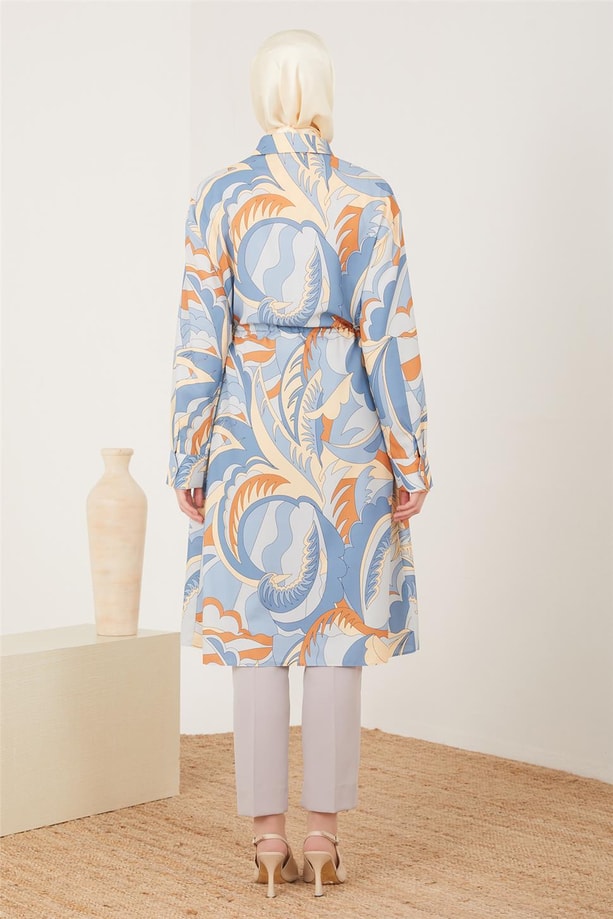 Armine Beli Yandan Tünelli Empirme Tunik 23Y4462 Marine
