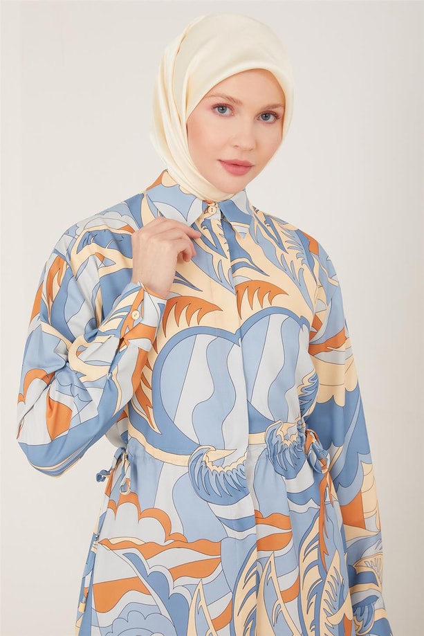 Armine Beli Yandan Tünelli Empirme Tunik 23Y4462 Marine