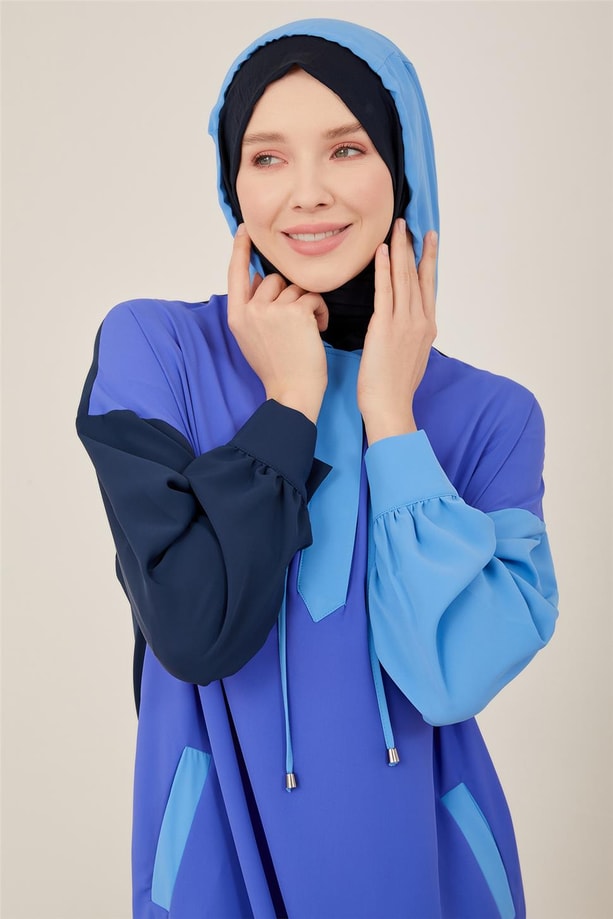 Armine Çok Renkli Tunik Elbise 23Y4501 Lacivert