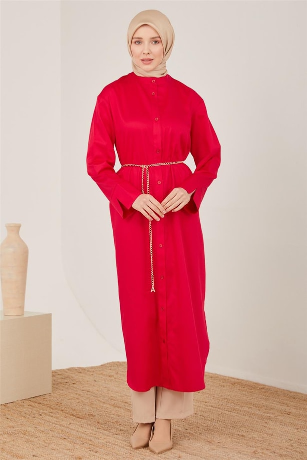 Armine Oversize Tunik Elbise 23Y4502 Kırmızı
