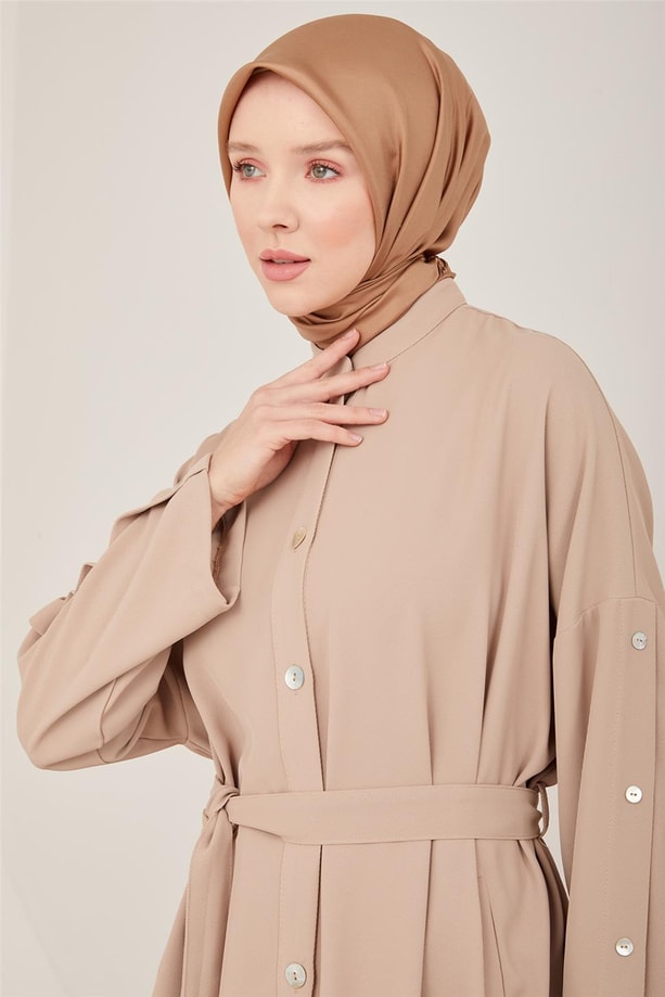 Armine Kolları Ve Patı Sedef Düğmeli Cepli Giy Çık 23Y5105 Bej