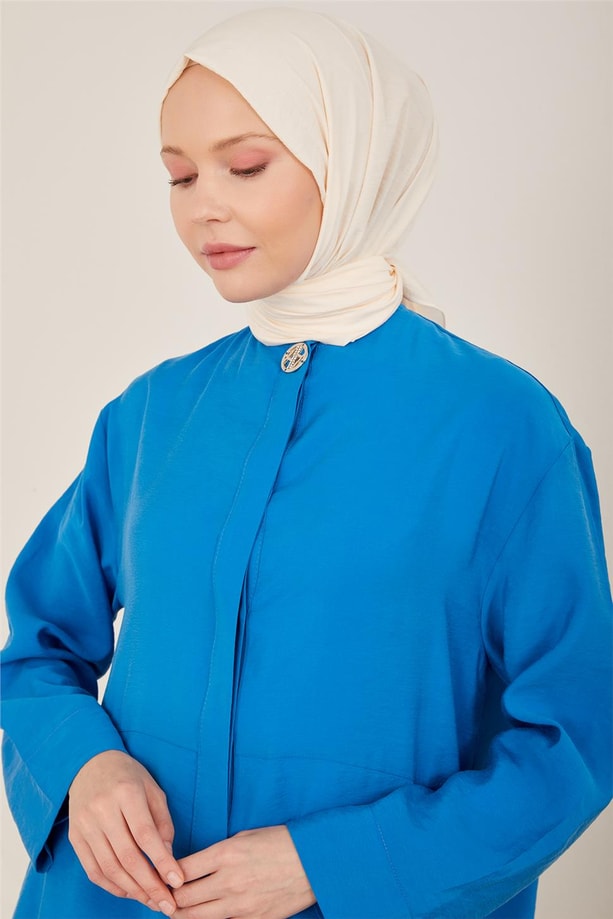 Armine Önü Arma Detaylı Giy Çık 23Y5118 Kobalt