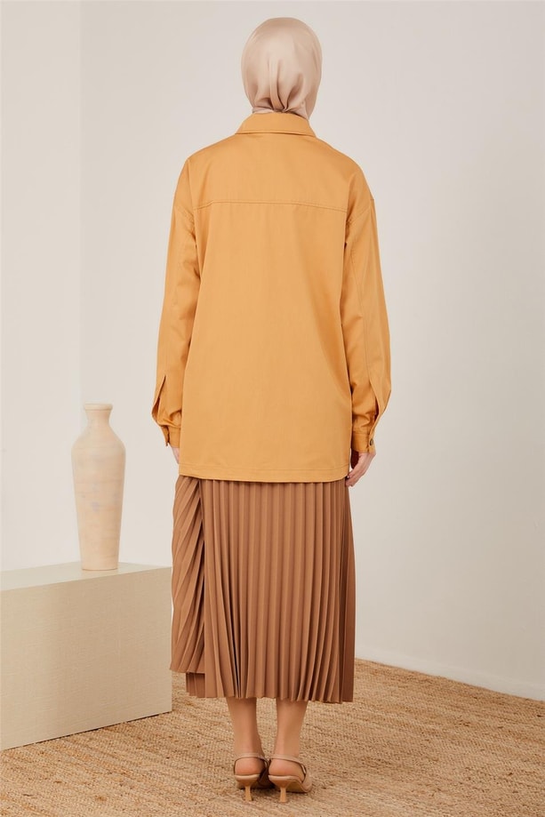 Armine Gabardin Ceket 23Y5803 Camel