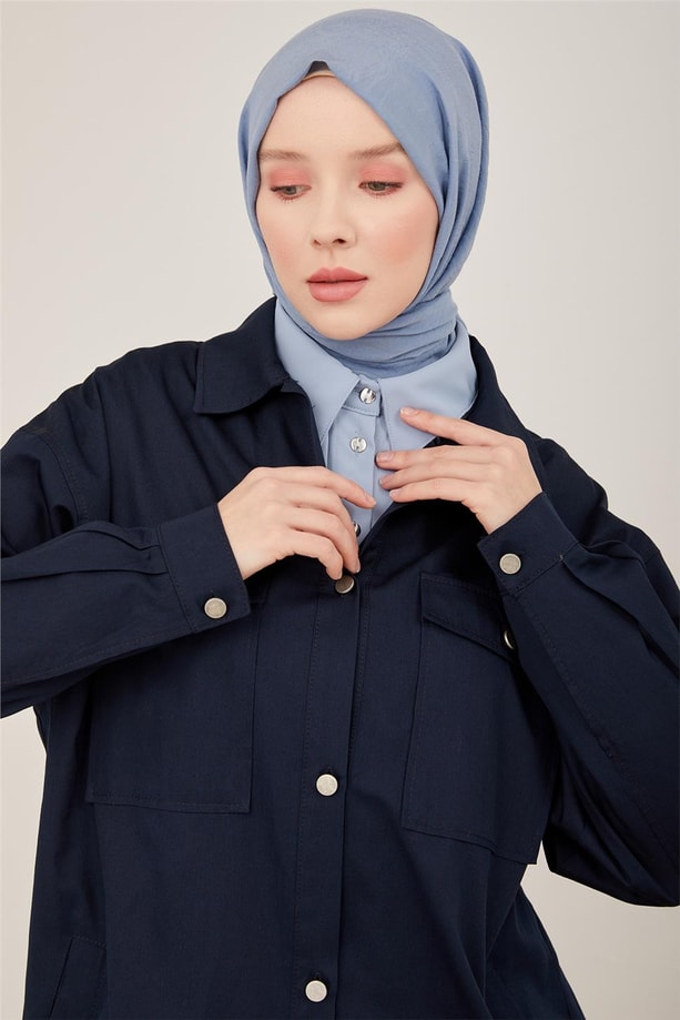 Armine Gabardin Ceket 23Y5803 Lacivert
