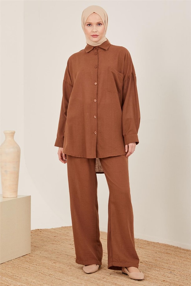 Armine Takım 23YD6201 Kahverengi