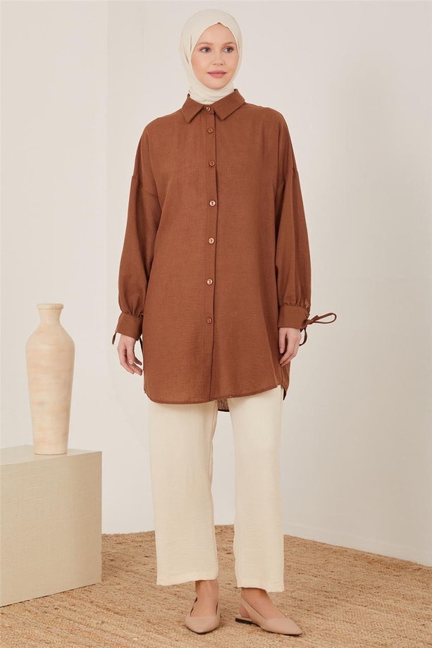 Armine Tunik 23YD6203 Kahverengi
