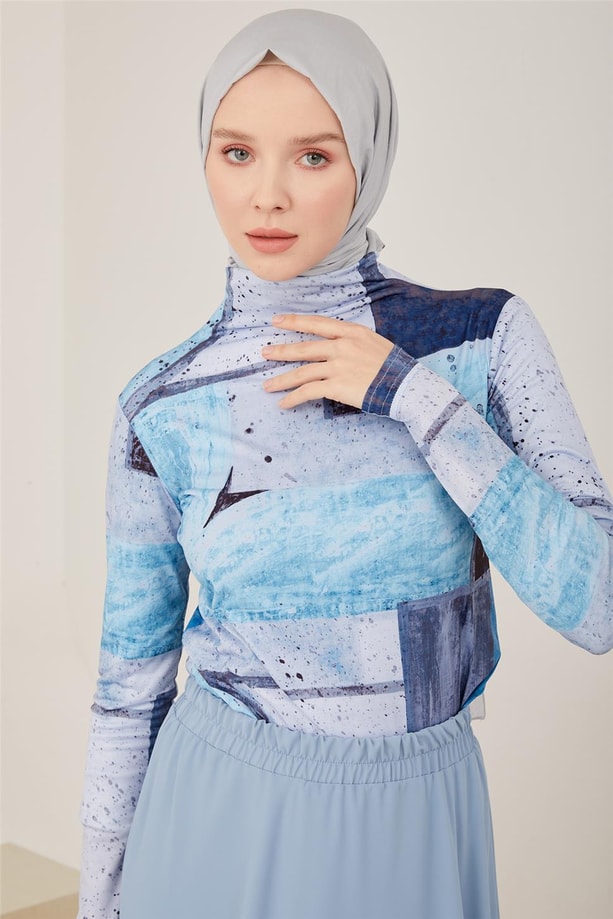 Armine Rahat Üçlü Takım 22K6518 Gri Mavi