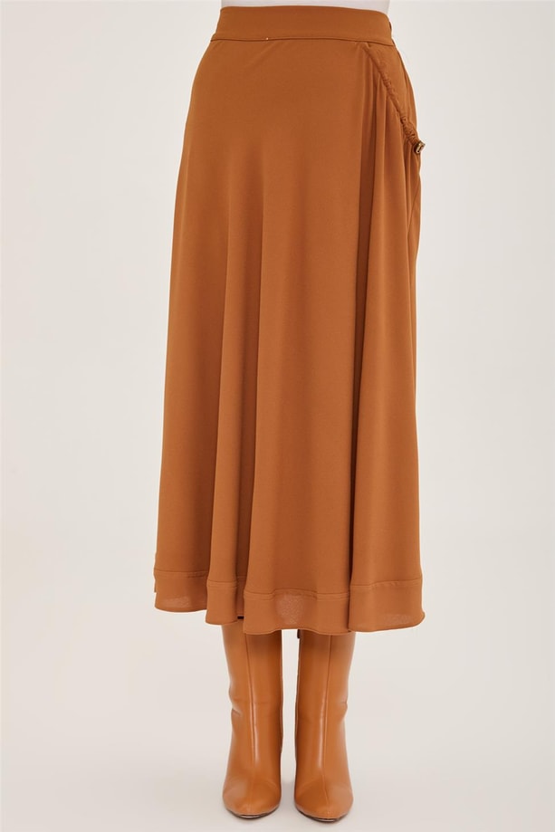 Armine Lastik Detaylı Etekli Takım 22K6534 Çikolata