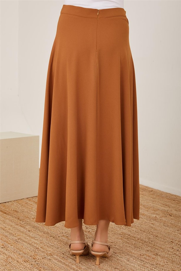 Armine Kolu Pileli Etekli Takım 23Y6536 Çikolata