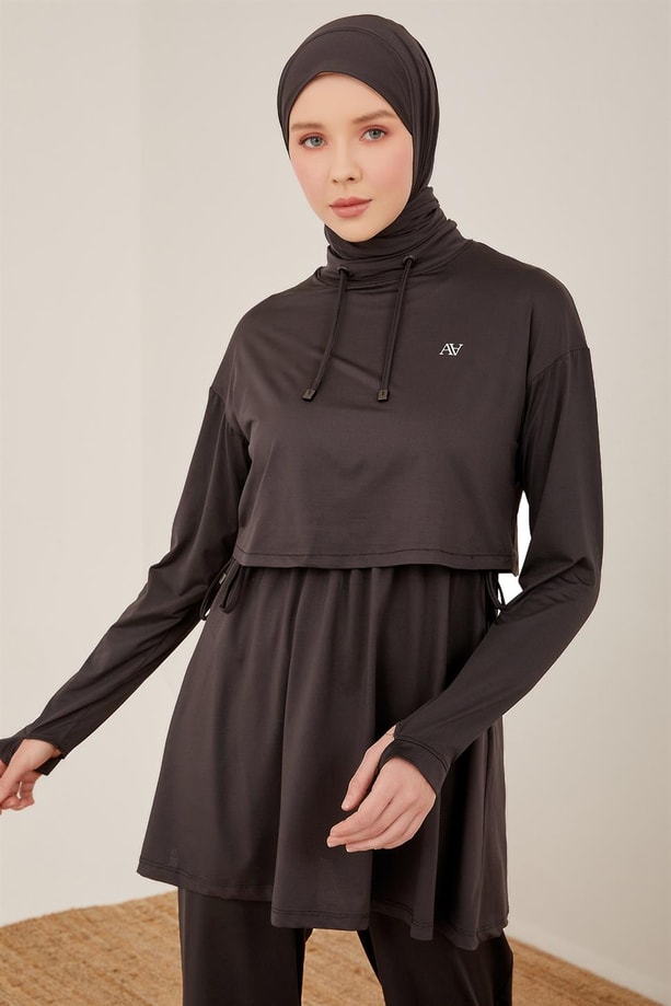 Armine Beli Ve Paçası Daralabilen Parmak Geçmeli Active Takım 23Y6602 Antrasit