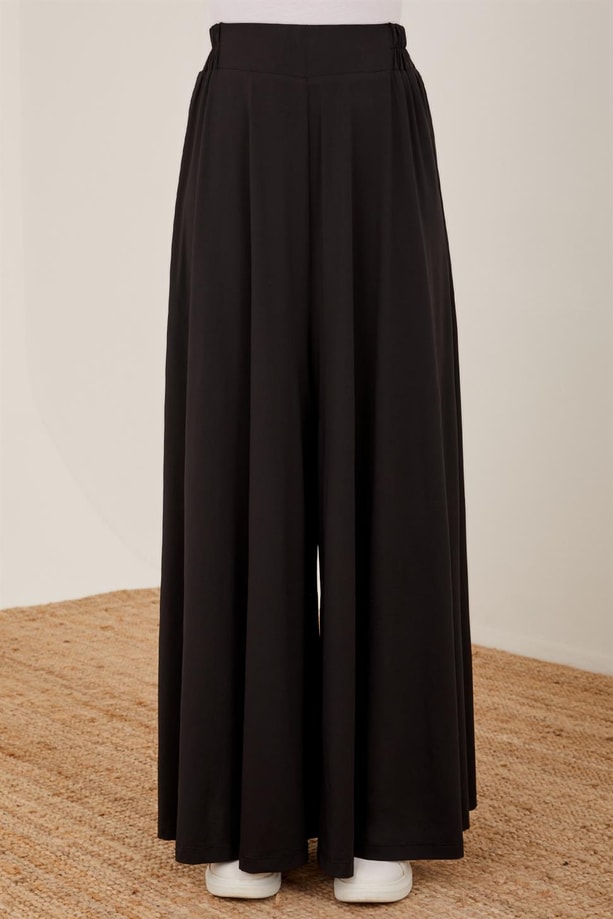 Armine Oversize Bluzu Olan Füzo Taytlı Pantolon Etekli Spor Takım 23Y6607 Siyah